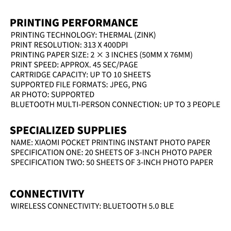 eService Digital Mi AR Pocket Photo Printer